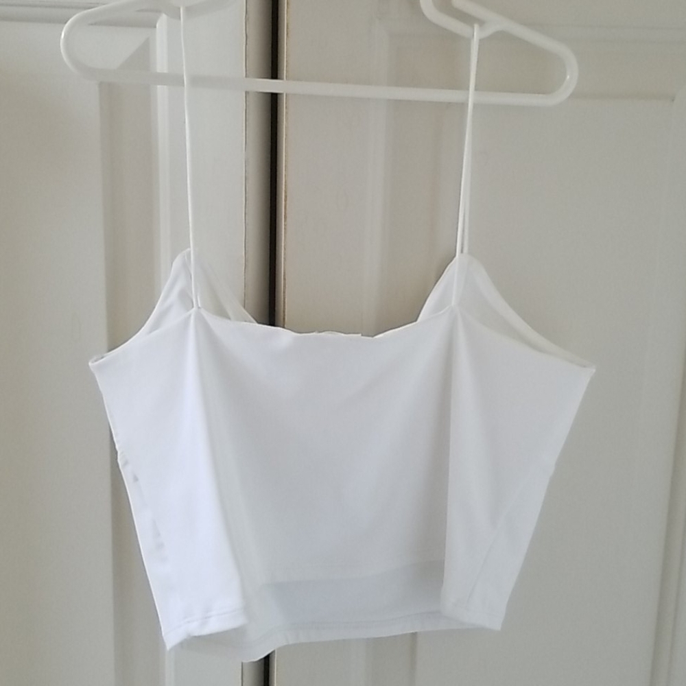 White Garage strappy crop top - Picture 3 of 3